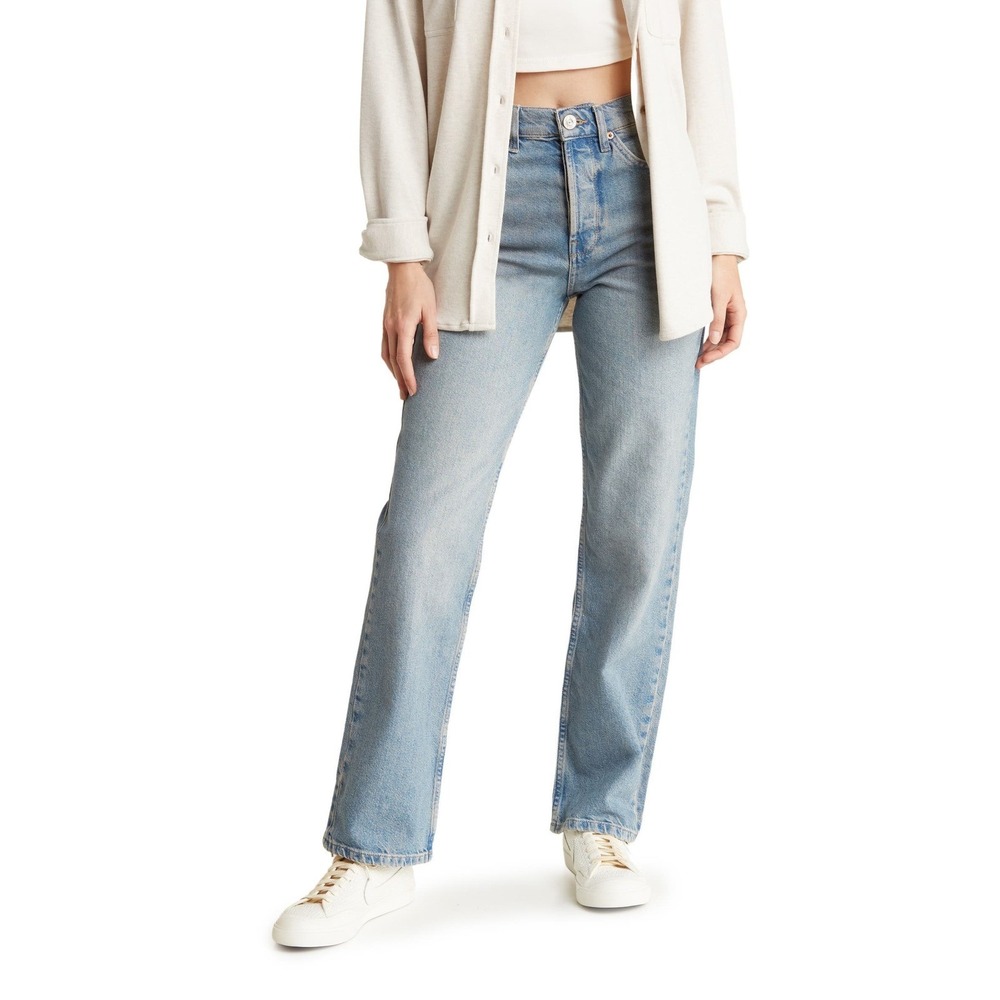 Urban Outfitters BDG Authentic Straight High Waisted Jeans Medium Blue 25W NWT